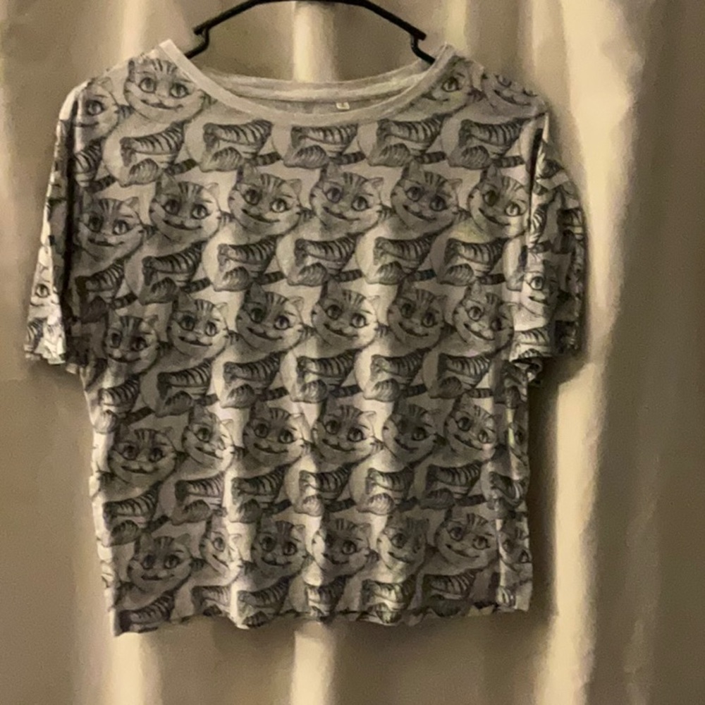 Disney Official Alice In Wonderland Cheshire Cat Print Shirt